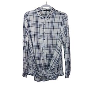 Doe & Rae Ladies Long Sleeve Button Front Top